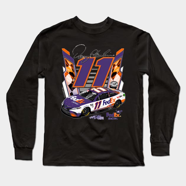 Denny Hamlin 11 Long Sleeve T-Shirt by binchudala